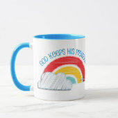 神は彼の約束のキリスト教のコーヒー・マグを保ちます マグカップ (左)