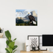 神は彼の翼でカバーする詩篇91 ポスター (ホームオフィス)