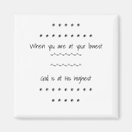 神は彼の高貴なところにある マグネット