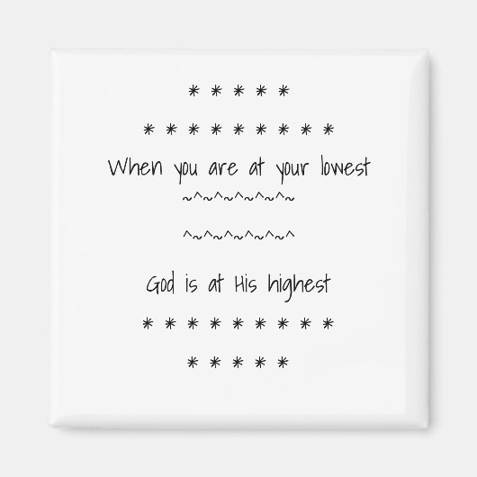 神は彼の高貴なところにある マグネット (正面)