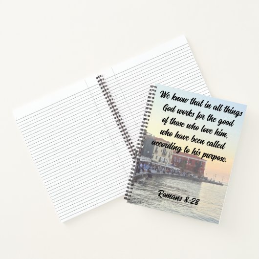 神は彼を愛する者のために働く聖書 ノートブック (内部)