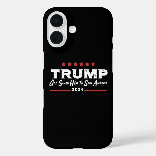 神は彼を救いアメリカを救う トランプ 47 Case-Mate iPhoneケース (裏面)