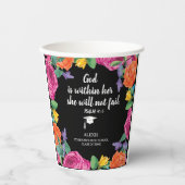 神は彼女のキリスト教の卒業式の中にある 紙コップ (正面)