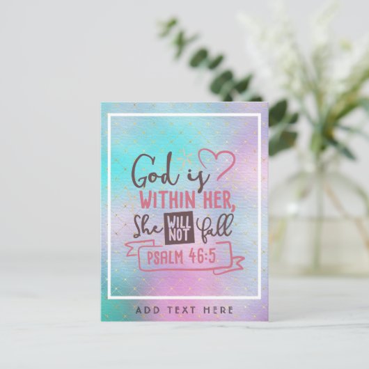 神は彼女の中にいる彼女は信仰を秋しない ポストカード (スタンド正面)