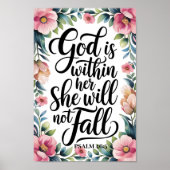 神は彼女の中にいる – クリスチャンの壁芸術のための女性 ポスター (正面)