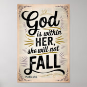 神は彼女の中にいる – ヴィンテージクリスチャンの壁画 ポスター (正面)