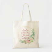 神は彼女の中に、彼女は秋トートバッグ トートバッグ (正面)