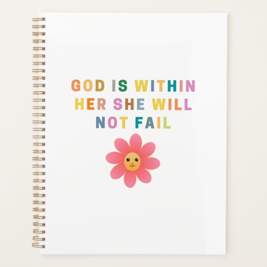 神は彼女の内にあり、彼女は失敗しない プランナー手帳 (正面)
