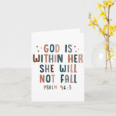 神は彼女の内にあり、彼女は秋しない カード (黄色い花)