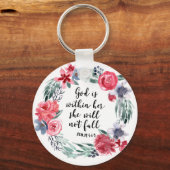 神は彼女の内にあり、彼女は秋しない キーホルダー (正面)