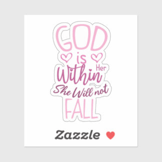 神は彼女の内にあり、彼女は秋しない シール