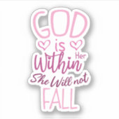 神は彼女の内にあり、彼女は秋しない シール (正面)