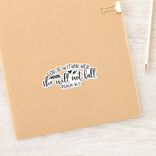 神は彼女の内にあり、彼女は秋しない シール (ノートブック)