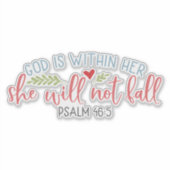 神は彼女の内にあり、彼女は秋しない シール (正面)