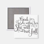 神は彼女の内にあり、彼女は秋しない マグネット (正面/裏面)
