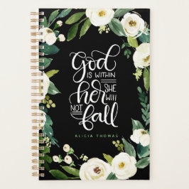 神は彼女の内にあり、彼女は秋しない – 励ましている プランナー手帳