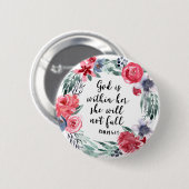 神は彼女の内にあり、彼女は秋しない 缶バッジ (正面&裏面)