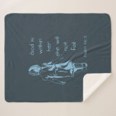 神は彼女の内にあり、彼女は聖書の引用文を破らない シェルパブランケット (正面(横))