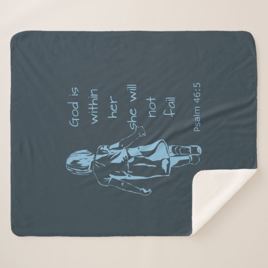 神は彼女の内にあり、彼女は聖書の引用文を破らない シェルパブランケット (正面(横))