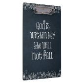 神は彼女の内にあり、彼女は聖書の聖句を秋しない クリップボード (右)