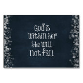 神は彼女の内にあり、彼女は聖書の聖句を秋しない テーブルナンバー (裏面)