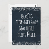 神は彼女の内にあり、彼女は聖書の聖句を秋しない ポストカード (正面/裏面)