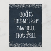 神は彼女の内にあり、彼女は聖書の聖句を秋しない ポストカード (正面)