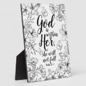 神は彼女の内にあり、彼女は詩篇46:5秋しない フォトプラーク (側面)