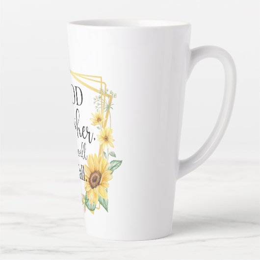 神は彼女の内にいる – 詩篇46:5ひまわりクリスチャン カフェラテマグ (右)