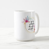 神は彼女の詩篇46:5の中にある コーヒーマグカップ (正面右)