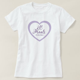 神は心の傷を癒す ライトパープル 快適な着心地 Tシャツ