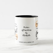 神は忠実な前向きキリスト教の肯定 ツートーンマグカップ (中央)