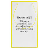 神は忠実な十字架の癒し聖書の聖句イエロー スモールペーパーバッグ (裏面)