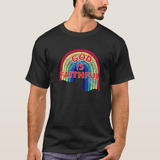 神は忠実な契約の虹 Tシャツ (正面)