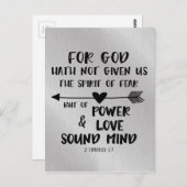 神は恐与えれ聖句の精神を持たない ポストカード (正面/裏面)