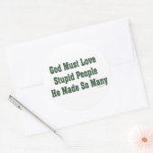 神は愚かな人を愛さねばならない ラウンドシール (封筒)