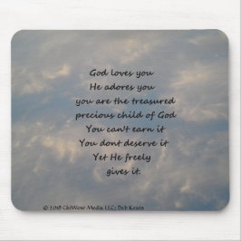 神は愛します マウスパッド