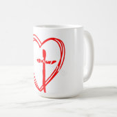 神は愛である。 コーヒーマグカップ (正面右)