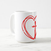 神は愛である。 コーヒーマグカップ (正面左)