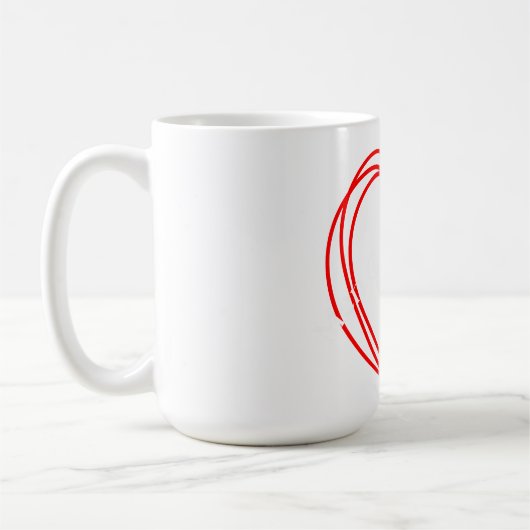 神は愛である。 コーヒーマグカップ (左)