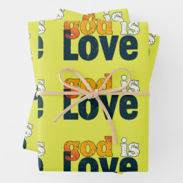 神は愛である：信仰の水の色 ラッピングペーパーシート