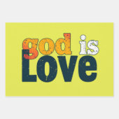 神は愛である:穏やかな水色 ラッピングペーパーシート (正面2)