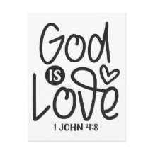 神は愛である。1ヨハネ4:8聖書の聖なる書物、 経典