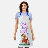 神は愛なり エプロン (着用した状態)