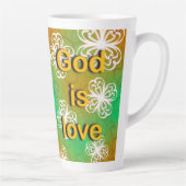 神は愛なり カフェラテマグ (右)