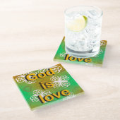 神は愛なり ガラスコースター (アングル)