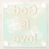 神は愛なり ガラスコースター (裏面)