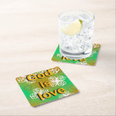 神は愛なり スクエアペーパーコースター (インサイチュ)