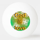 神は愛なり 卓球ボール (正面)