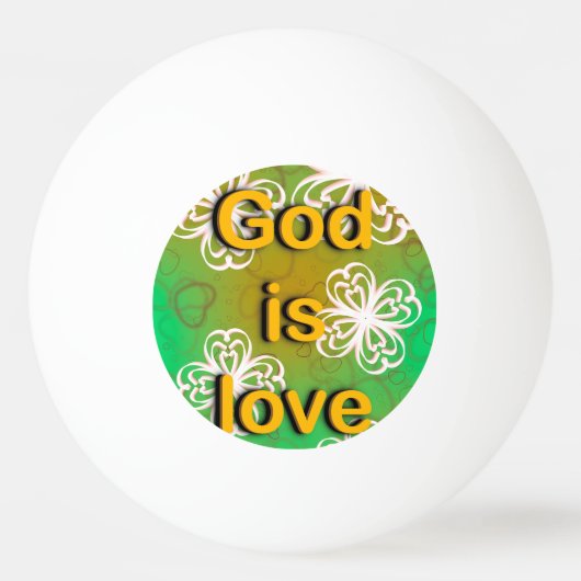 神は愛なり 卓球ボール (正面)